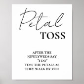 ミニマルモダンリストスク結婚リプトの花びらトス記号 ポスター (正面)