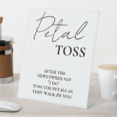 ミニマルモダンリストスク結婚リプトの花びらトス記号 台座サイン (インサイチュ)