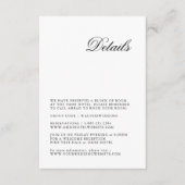 ミニマルモダンリストスク結婚リプトの詳細カード エンクロージャーカード (正面)