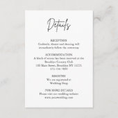 ミニマルモダンリストスク結婚リプトの詳細カード エンクロージャーカード (正面)