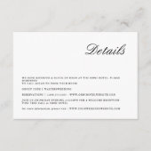ミニマルモダンリストスク結婚リプトの詳細カード エンクロージャーカード (正面)