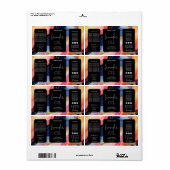 ミニマルモダンリストスポイトボトル製品ラベル ラベル (フルシート)