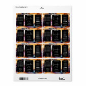 ミニマルモダンリストスポイトボトル製品ラベル ラベル (フルシート)