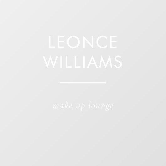 ミニマルモダンリストスモールビジネスネームブランディング ウィンドウサイン (シート)