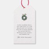 ミニマルモダンリストスモールビジネスホリデーサンキュー ギフトタグ (正面)