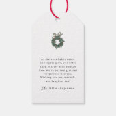 ミニマルモダンリストスモールビジネスホリデーサンキュー ギフトタグ (裏面)