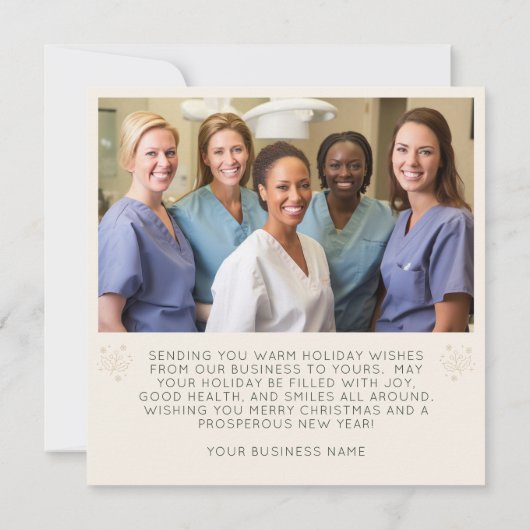 ミニマルモダンリストスモールビジネスロゴ シーズンカード (裏面)