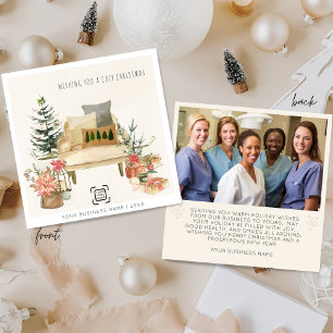 ミニマルモダンリストスモールビジネスロゴ シーズンカード