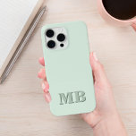 ミニマルモダンリストセージグリーンイニシャルモノグラム iPhone 12 PROケース<br><div class="desc">セージ緑ミニマルモダンリストイニシャルモノグラム電話ケース。独自のiPhoneパーソナライズされたケースを作成しカスタムて、イニシャル名。</div>