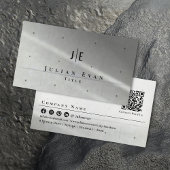 ミニマルモダンリストソフトグレーコンクリート建築 名刺