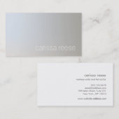 ミニマルモダンリストソフトグレープロフェッショナル 名刺 (正面/裏面)