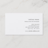 ミニマルモダンリストソフトグレープロフェッショナル 名刺 (裏面)