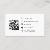 ミニマルモダンリストソーシャルメディアのアイコン犬 名刺 (裏面)