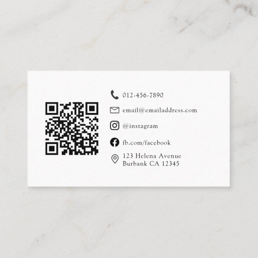 ミニマルモダンリストソーシャルメディアのアイコン犬 名刺 (裏面)