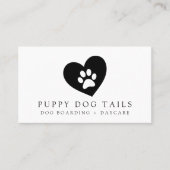 ミニマルモダンリストソーシャルメディアのアイコン犬 名刺 (正面)