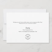 ミニマルモダンリストタイプのチームフォトハッピー休日 シーズンカード (裏面)