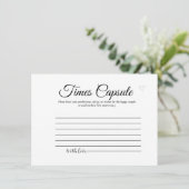 ミニマルモダンリストタイムカプセルブライダルシャワー 招待状 (スタンド正面)