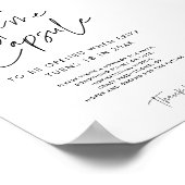 ミニマルモダンリストタイムカプセル1st誕生日サイン ポスター (角)