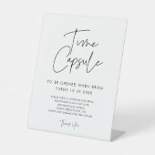 ミニマルモダンリストタイムカプセル1st誕生日サイン 台座サイン (正面)