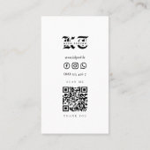 ミニマルモダンリストタトゥーアーティストスカルモノグラム 名刺 (裏面)