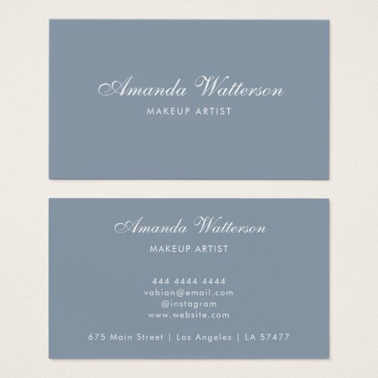 ミニマルモダンリストダスティバラ名刺 (正面&裏面)