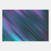 ミニマルモダンリストダークメタリック虹色レインボー ラッピングペーパーシート (正面)