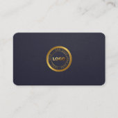ミニマルモダンリストダーク&金ゴールドプロフェッショナルロゴ 名刺 (正面)