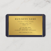 ミニマルモダンリストダーク&金ゴールドプロフェッショナルロゴ 名刺 (裏面)