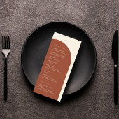 ミニマルモダンリストテラコッタアーチ結婚式 プログラム