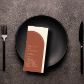 ミニマルモダンリストテラコッタアーチ結婚式 プログラム