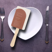 ミニマルモダンリストテラコッタアーチ結婚式 プログラム ハンドファン