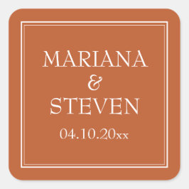 ミニマルモダンリストテラコッタスクエアステッカー スクエアシール