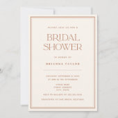 ミニマルモダンリストテラコッタブライダルシャワー 招待状 (正面)