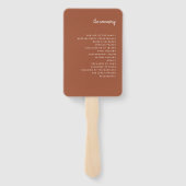 ミニマルモダンリストテラコッタ | 結婚s ハンドファン (裏面)