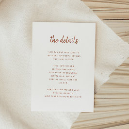 ミニマルモダンリストテラコッタ |詳細 エンクロージャーカード