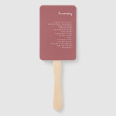 ミニマルモダンリストテラローザ | 結婚s ハンドファン (裏面)