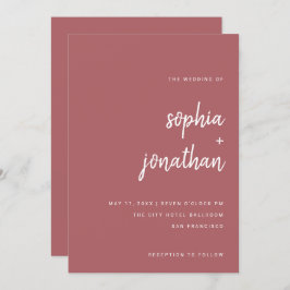 ミニマルモダンリストテラローザ | 結婚s 招待状