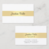 ミニマルモダンリストテンプレート書道スクリプト金ゴールド 名刺 (正面/裏面)