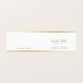 ミニマルモダンリストテンプレート金ゴールド手書きスクリプト 名刺 (内部フラット)