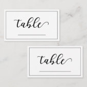 ミニマルモダンリストテーブル座席配置なし プレイスカード (正面/裏面)