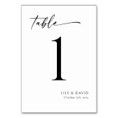 ミニマルモダンリストテーブル番号 テーブルナンバー (正面)