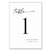 ミニマルモダンリストテーブル番号 テーブルナンバー (正面)