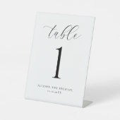 ミニマルモダンリストテーブル番号 台座サイン (正面)