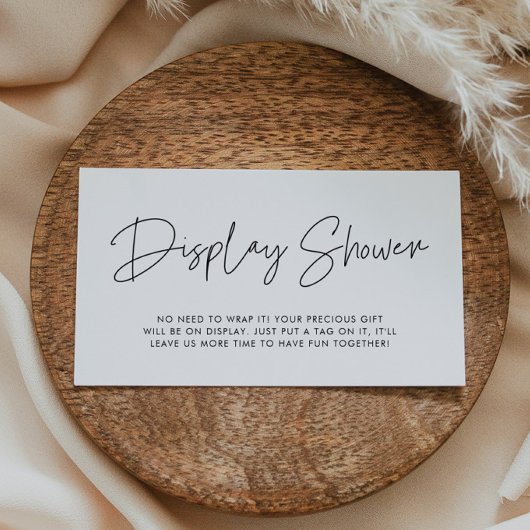 ミニマルモダンリストディスプレイシャワーカード エンクロージャーカード