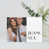 ミニマルモダンリストデコフレーム写真フラットサンキュー サンキューカード (スタンド正面)