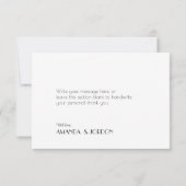 ミニマルモダンリストデコフレーム写真フラットサンキュー サンキューカード (裏面)