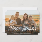 ミニマルモダンリストデジタルクリスマスフォト シーズンカード (正面)