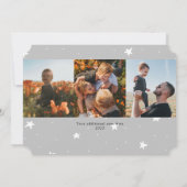 ミニマルモダンリストデジタルクリスマスフォト シーズンカード (裏面)