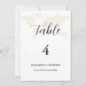 ミニマルモダンリストデスティネーションウェディング座席表 招待状 (正面)