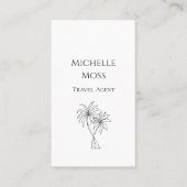 ミニマルモダンリストトロピカルパームツリーズスケッチ 名刺 (正面)